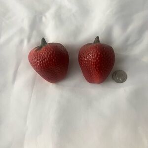 Red Strawberry Salt and Pepper Shakers